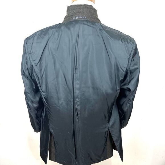 Hugo Boss Olive Windowpane Cashmere Blend‎ Tizian Blazer 44L Read - Picture 9 of 16